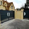 Photo portail pvc gris foncé