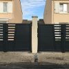 Installation de 2 portails gris foncé